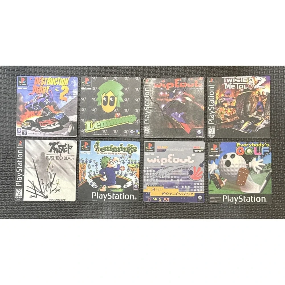 Playstation Game Double Sided Cardboard Coasters Lot Of 8 3.5